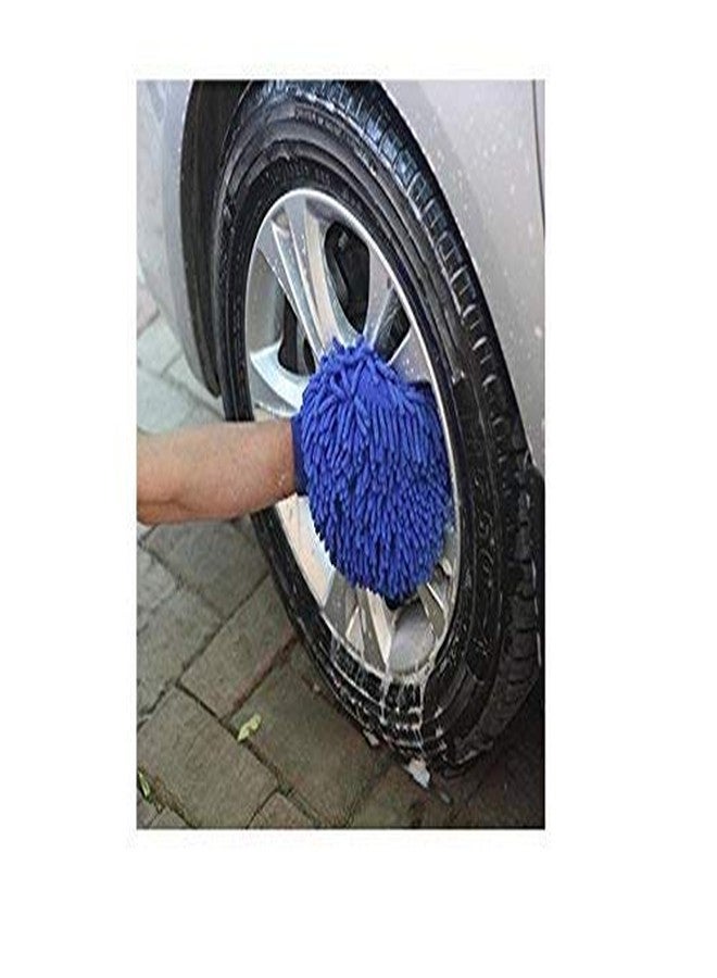 Shopper52 Microfibre Wash and Dust Chenille Mitt Cleaning Gloves (Set of 2 pcs)- FBRDGL - Image 4